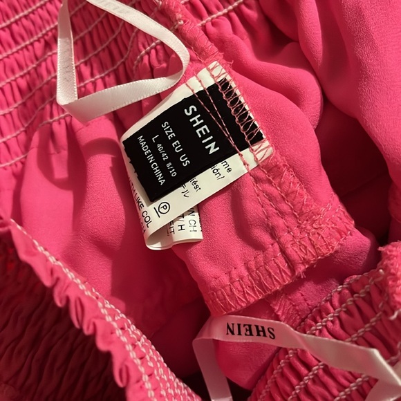 Bright Pink Layered tiered Skirt - Picture 4 of 4